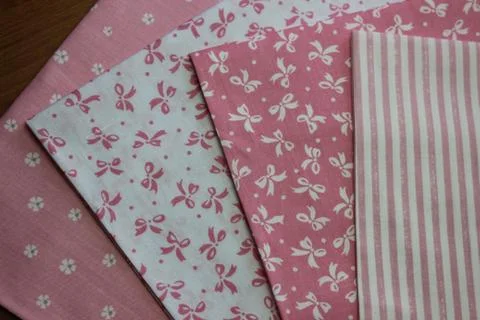 Multicolored fabric cuts Stock Photos