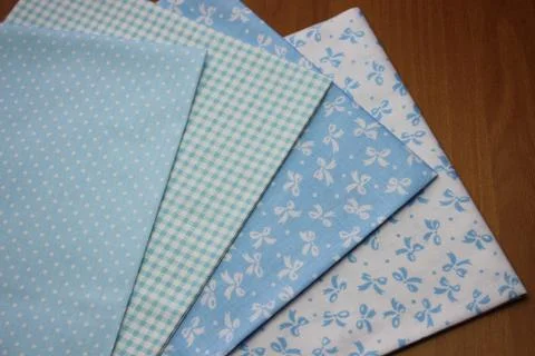 Multicolored fabric cuts Stock Photos