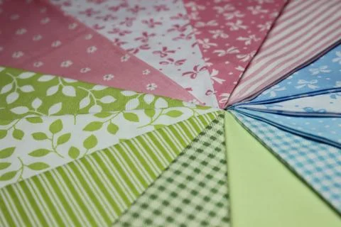 Multicolored fabric cuts Stock Photos