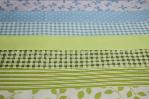 Multicolored fabric cuts Stock Photos