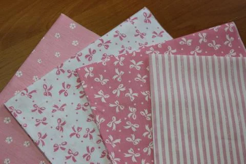 Multicolored fabric cuts Stock Photos