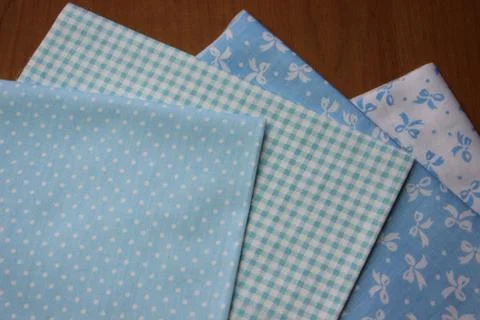 Multicolored fabric cuts Stock Photos