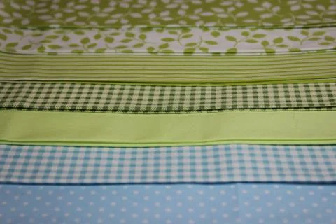 Multicolored fabric cuts Stock Photos