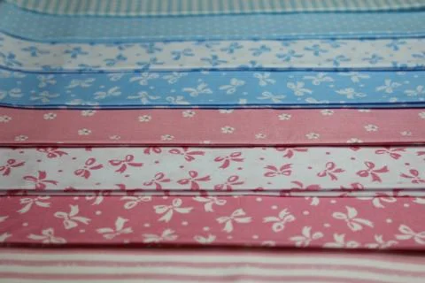 Multicolored fabric cuts Stock Photos
