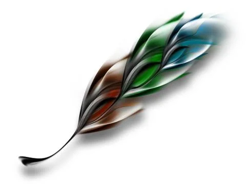 Multicolored feather Stock Illustration
