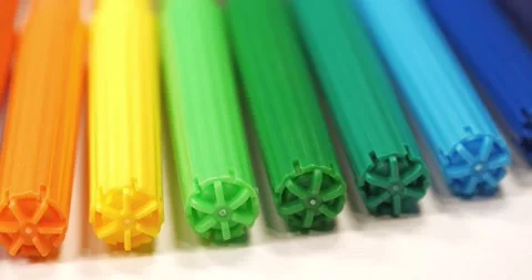Multicolored felt-tip pens for drawing and creativity Stock Footage 324682091