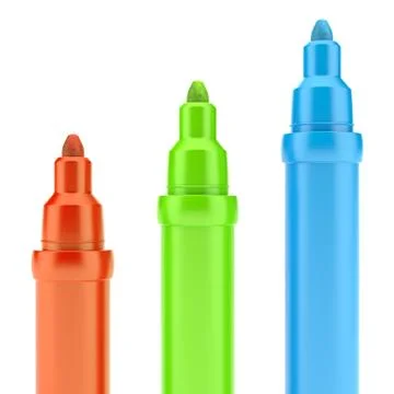 Multicolored Felt-Tip Pens 스톡 일러스트