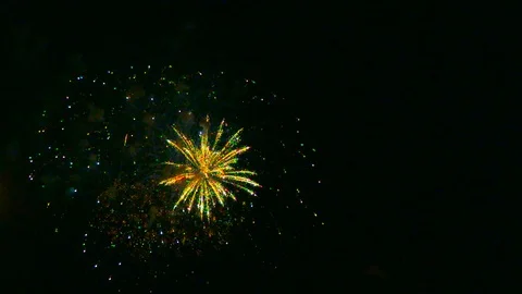 Multicolored festive fireworks Stock Footage 90553453