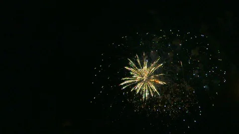Multicolored festive fireworks Stock Footage 90553464