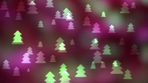 Multicolored Figured Bokeh Christmas Tree Background Stock Footage 109058759