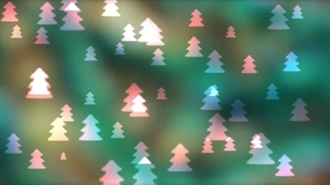 Multicolored Figured Bokeh Christmas Tree Background Video stock 109058778