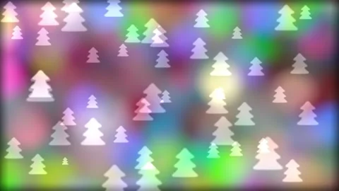 Multicolored Figured Bokeh Christmas Tree Background. Stock Footage 109058854