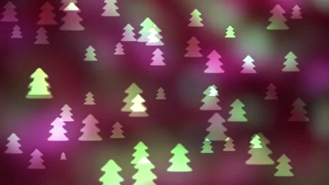 Multicolored Figured Bokeh Christmas Tree Background Stock Footage 119350924