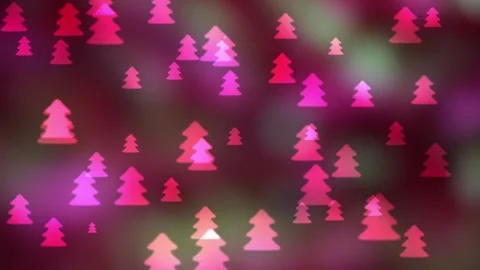 Multicolored Figured Bokeh Christmas Tree Background Vídeo Stock 119350942