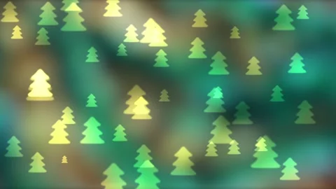 Multicolored Figured Bokeh Christmas Tree Background Stock Footage 119350944