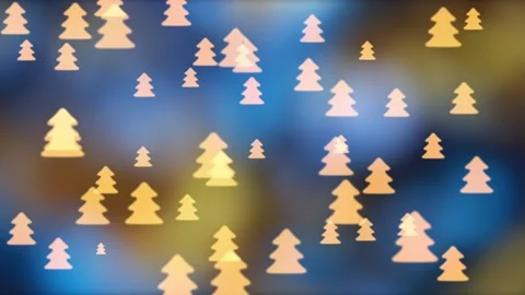 Multicolored Figured Bokeh Christmas Tree Background Stock Footage 119350954