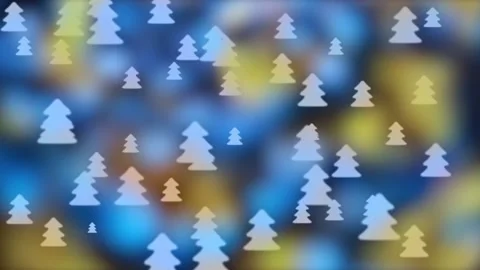 Multicolored Figured Bokeh Christmas Tree Background Stock Footage 119350965