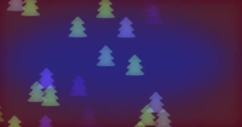 Multicolored Figured Bokeh. Christmas Tree Motion Background. 4k Loop Video stock 139012229