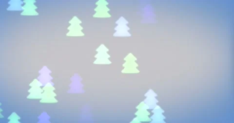 Multicolored Figured Bokeh. Christmas Tree Motion Background. 4k Loop Video stock 139012297
