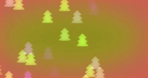 Multicolored Figured Bokeh. Christmas Tree Motion Background. 4k Loop Stock Footage 139012381