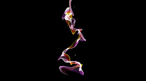 Multicolored fire particles dancing up and down a black background, cgi effect Stock Footage 38720821