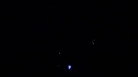 Multicolored firework element on black background to create a set of salutes. Stockbeeldmateriaal 120074427