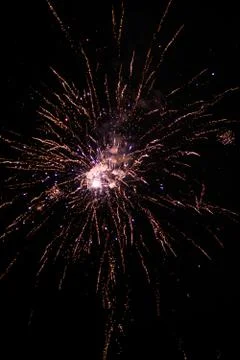 Multicolored fireworks exploding on the sky for New Year Celebration Stock-Fotos
