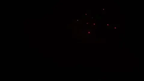 Multicolored fireworks at night Stock Footage 279497990