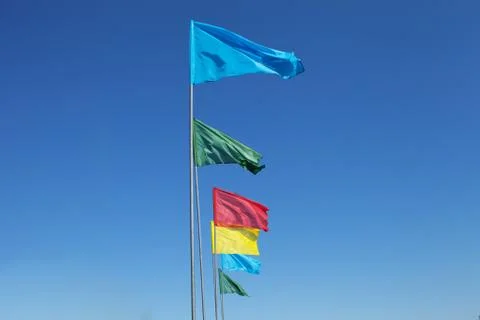 Multicolored flags 스톡 사진