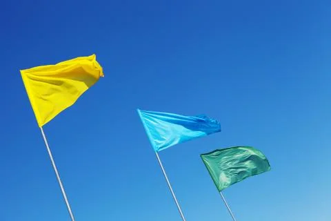 Multicolored flags Foto stock