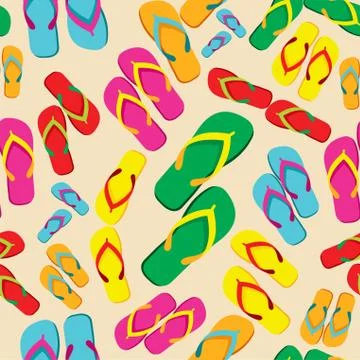 Multicolored flip flop pattern Stock Illustration