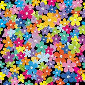 Multicolored floral background Stock Illustration
