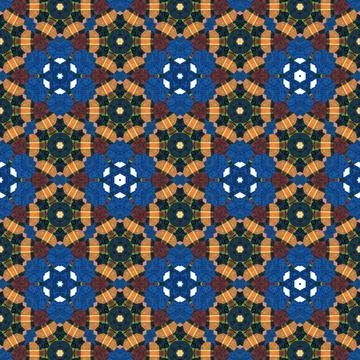 Multicolored floral patterned carpet texture background Stock Illustration