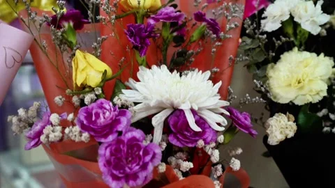 Multicolored Flower Bouquet Stock Footage 320958746