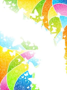 Multicolored flowery background. Illustrazione stock