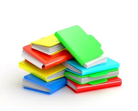 Multicolored folders Stock-Illustration
