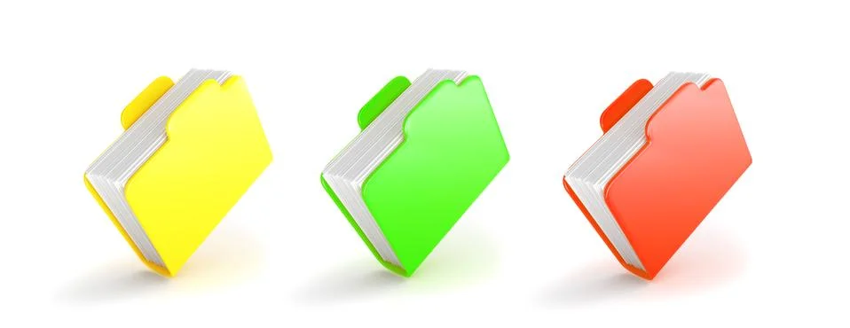 Multicolored folders Stock Illustration