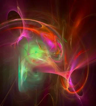 Multicolored Fractal Background Stock Illustration