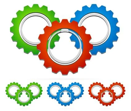 Multicolored gear composition(s) Stock-Illustration