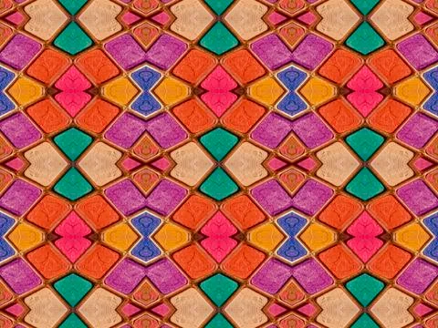 Multicolored Geometric Pattern Abstract Collage Stock Illustration
