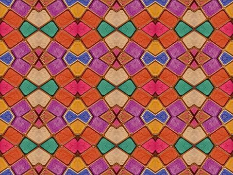  Multicolored Geometric Pattern Abstract Collage Colorful multicolored geo... Foto stock