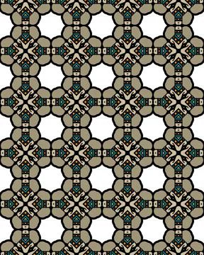 Multicolored geometric seamless tile pattern Stock Illustration