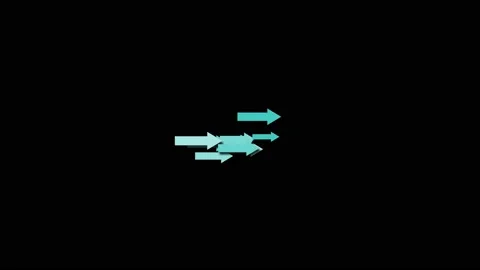 Multicolored geometric shapes arrows and lines, motion animation for intro Stock Footage 222185656