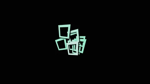 Multicolored geometric shapes arrows and lines, motion animation for intro Stock Footage 222817606