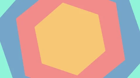 Multicolored Geometric Shapes with Hexagons in Abstract Design and Vibrant .. Stock Footage 341926499