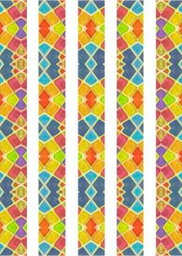 Multicolored Geometric Stripes Pattern Illustrazione stock
