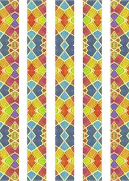 Multicolored Geometric Stripes Pattern White background with colorful geom... Fotos de archivo