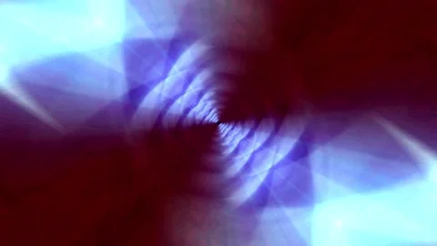 Multicolored geometric transform hypnotic tunnel VJ loop stage Video stock 155721292