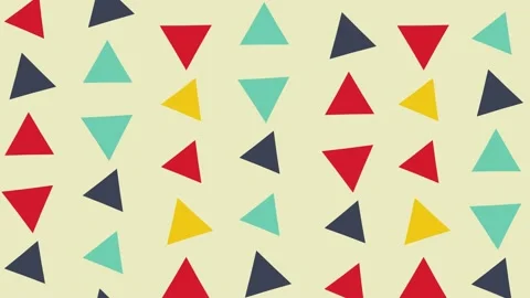 Multicolored geometric triangle pattern on a light background. Stock Footage 153053440