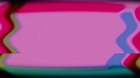 Multicolored glitch frame on pale pink background Stock Footage 333373781